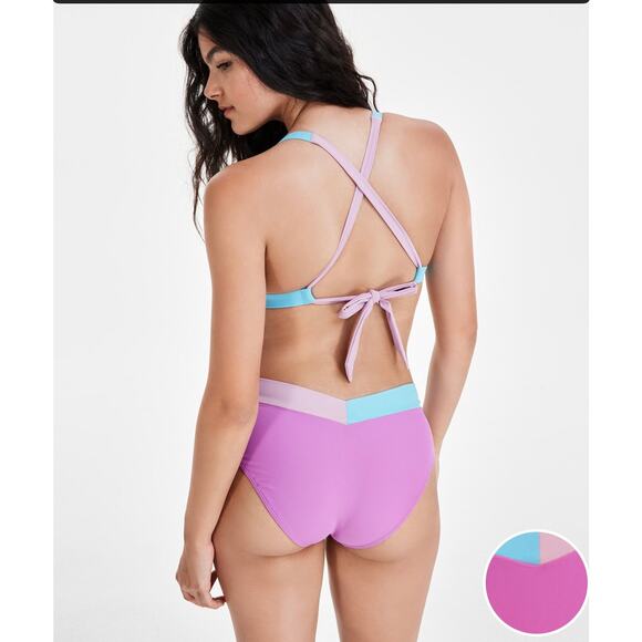 Salt + Cove Pink and Blue Bikini - Picture 4 of 12